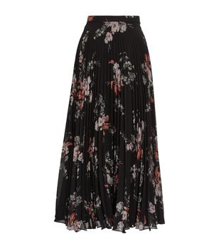推荐Floral Pleated Midi Skirt商品