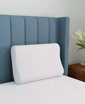 BodiPEDIC | Aerofusion Contour Gel-Infused Memory Foam Bed Pillow, Oversized,商家Macy's,价格¥273