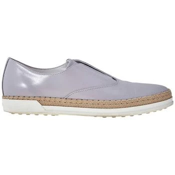 Tod's | Womens Espadrilles Leather Slip On Shoes in Medium Cement 2.7折