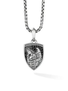 推荐Amulets St. Michael Sterling Silver & Pavé Black Diamond Pendant商品