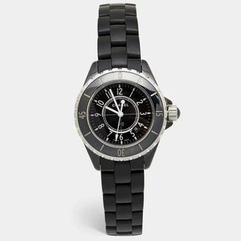 推荐Chanel Black Ceramic Stainless Steel Rubber J12 H0681 Unisex Wristwatch 33 mm商品