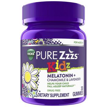 商品PURE Zzzs | Kidz Melatonin Sleep Aid Gummies for Children,商家Walgreens,价格¥93图片