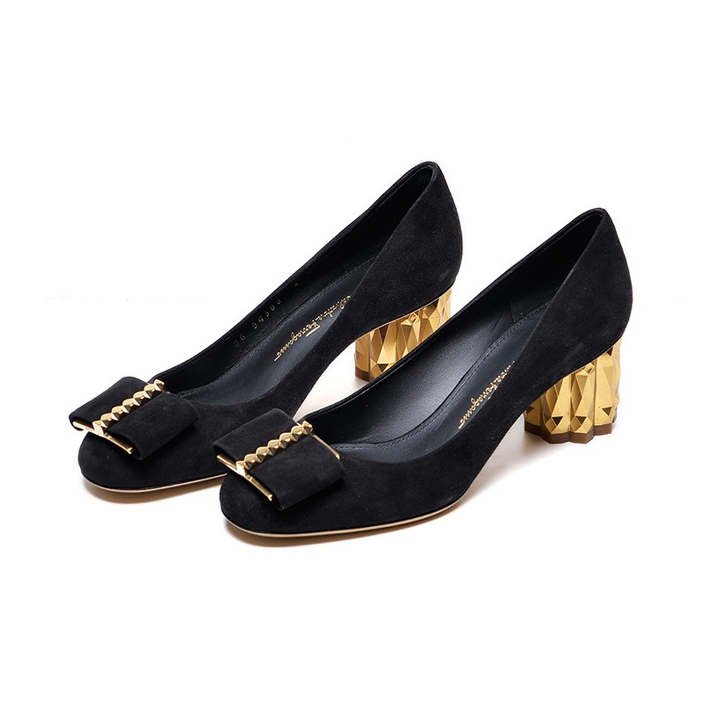 牛皮菲拉格慕皮带, Salvatore Ferragamo | SALVATORE FERRAGAMO 女士黑色牛皮奢侈品高跟鞋 0715154商品图片 独家减免邮费