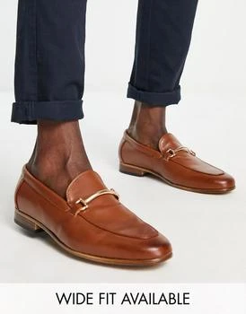 ASOS | ASOS DESIGN loafers in tan faux leather with snaffle detail,商家ASOS,价格¥199