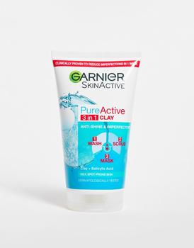 Garnier-Thiebaut, Garnier | Garnier Pure Active 3in1 Clay Wash Scrub Mask Oily Skin 50ml商品图片 