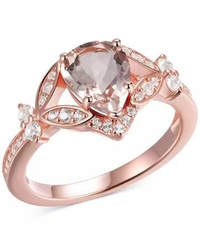 Macy's | Aquamarine (1-1/2 ct. t.w.) & White Sapphire Ring in Sterling Silver (Also in Morganite, Tanzanite, , Ruby, Sapphire & Emerald),商家Macy's,价格¥2311