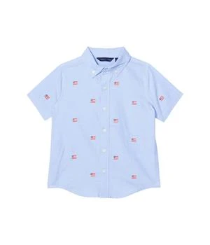 Janie and Jack | Flag Embroidered Oxford Button-Up (Toddler/Little Kids/Big Kids) 9.4折