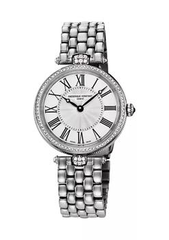 Frederique Constant | Women's Swiss Art Deco Round Diamond Stainless Steel Bracelet Watch商品图片,