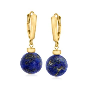 Canaria Fine Jewelry | Canaria 10-11mm Lapis Bead Drop Earrings in 10kt Yellow Gold,商家Premium Outlets,价格¥1107
