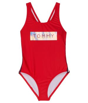 Tommy Hilfiger | Taping 85 One-Piece Swimsuit (Big Kids)商品图片,4.5折