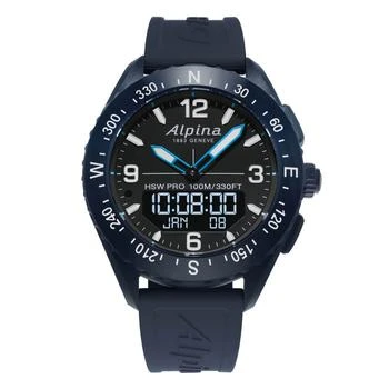 Alpina | Alpina Men's Strap Smartwatch - AlpinerX HSW Alarm Navy Blue Rubber | AL-283LBN5NAQ6,商家My Gift Stop,价格¥3642