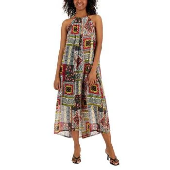 Tahari | Women's Printed Halter-Neck Chain Maxi Dress 2.9折