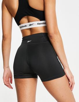 Reebok | Reebok Training Workout Ready Powerplay legging shorts in black商品图片,