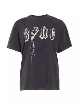 ANINE BING | Cotton Lightning Bolt Logo T-Shirt 