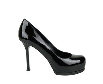 ysl高跟鞋价格, Yves Saint Laurent | Saint Laurent Women's Black Patent Leather Tribtoo 80 Platform Pump 209947 1000商品图片 5折