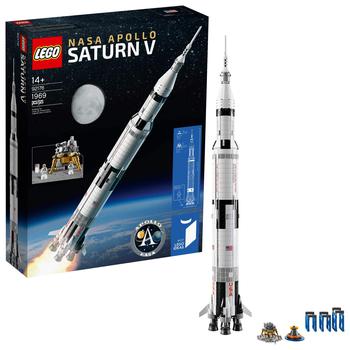 商品LEGO Ideas NASA Apollo Saturn V 92176 Outer Space Model Rocket for Kids and Adults, Science Building Kit (1969 Pieces),商家Zappos,价格¥876图片