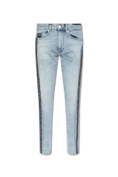 Versace | Versace Jeans Couture Logo-Patch Mid-Rise Straight-Leg Jeans 3.1折