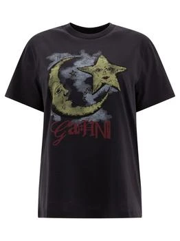 Ganni | Ganni Graphic Printed Crewneck T-Shirt,商家Cettire,价格¥666