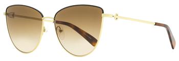 商品Longchamp Women's Tea Cup Sunglasses LO152S 720 Gold/Black/Havana 58mm图片