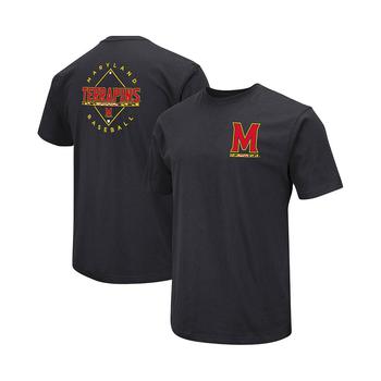 商品Colosseum | Men's Black Maryland Terrapins Baseball On-Deck 2-Hit T-shirt,商家Macy's,价格¥223图片