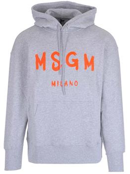 MSGM | MSGM Logo Printed Long-Sleeved Hoodie商品图片,6.7折