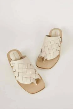 Intentionally Blank | Kelly Leather Woven Sandal In Cream,商家Premium Outlets,价格¥738