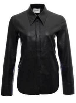 Nanushka | Nanushka Black Vegan Leather Shirt商品图片,9.1折