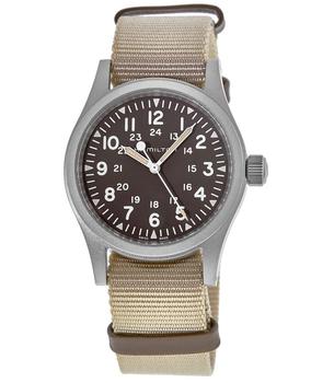 推荐Hamilton Brown Dial Textile Strap Men's Watch H69439901商品