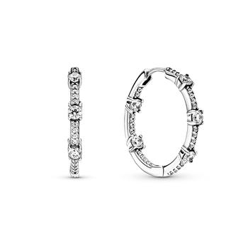 潘多拉耳钉, PANDORA | Sparkling Pavé Bars Hoop Earrings商品图片 5.6折