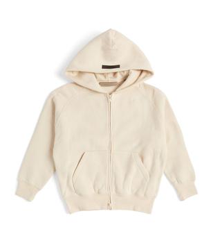 推荐Cotton-Blend Logo Zip-Up Hoodie (2-16 Years)商品