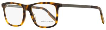 推荐Ermenegildo Zegna Men's Rectangular Eyeglasses EZ5142 052 Havana/Ruthenium 55mm商品