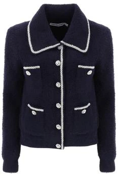 推荐Knitted jacket with beaded trims商品