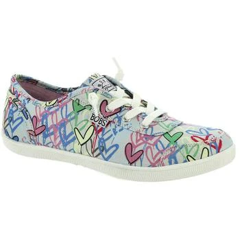 推荐BOBS From Skechers Womens Grateful Love Canvas Lace-Up Slip-On Sneakers商品