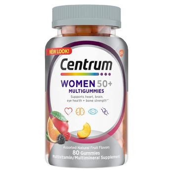 商品Centrum | Multigummies Multivitamin For Women 50 Plus Assorted Natural Fruit,商家Walgreens,价格¥78图片