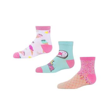 商品Memoi | 3 Pairs Girl's Ice Cream Cotton Blend Ankle Socks,商家Macy's,价格¥99图片