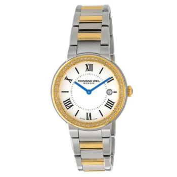 推荐Raymond Weil Jasmine Diamond Stainless Steel Date Women's Quartz Watch 5245-SPS-00661商品