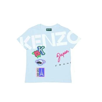 Kenzo | T-Shirt Manches Courtes Bleu Glacier - Enfant Fille - Kenzo Kids,商家The Bradery,价格¥224