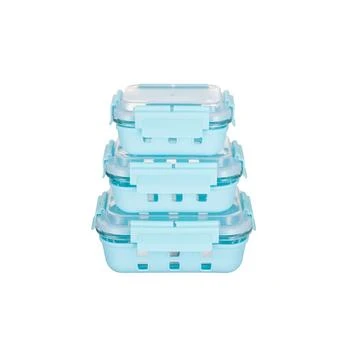 Genicook | 3 Pc Rectangular Container Hi-Top Lids with Pro Grade Removable Lockdown Levers Silicone Sleeve Set,商家Macy's,价格¥240