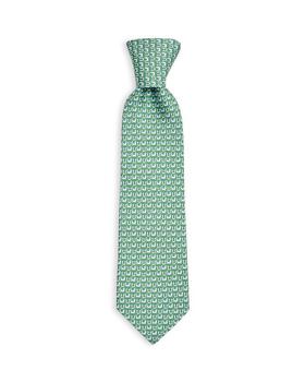 菲拉格慕经典款, Salvatore Ferragamo | Alligator Gancini Print Silk Classic Tie商品图片 额外7.5折, 额外七五折
