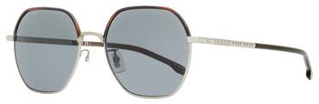 推荐Hugo Boss Men's Geometric Sunglasses B1107FS R81IR Ruthenium/Brown 56mm商品