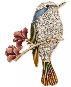 Anne Klein | Gold-Tone Multi Crystal Bird On Branch Pin,商家Macy's,价格¥165