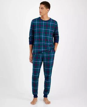 Holiday Lane | Men's Family Plaid Cotton Matching Family Pajamas Set, Created for Macy's,商家Macy's,价格¥183