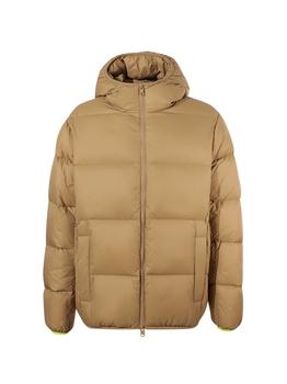 推荐MSGM Down Jacket With Maxi Logo On The Hood商品