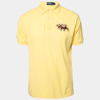 推荐Polo Ralph Lauren Yellow Cotton Pique Short Sleeve Polo T-Shirt M商品
