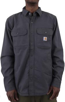 推荐(105419) Rugged Flex Relaxed Fit Canvas Fleece-Lined Shirt Jacket - Shadow商品