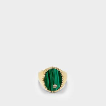 商品Oval Signet Ring - Mother of pearl and gold图片