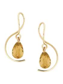product 14K Yellow Gold & Citrine Drop Earrings image