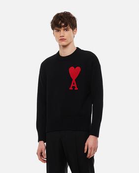 美国ami毛衣, AMI | CREWNECK COTTON JACQUASD SWEATER商品图片 