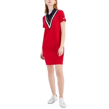 Tommy Hilfiger | Women's Chevron Colorblocked Polo Dress 6折