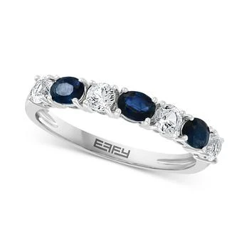 Effy | EFFY® Blue & White Sapphire (1-1/10 ct. t.w.) Band in 14k White Gold. (Also available in Emerald and Ruby),商家Macy's,价格¥3667